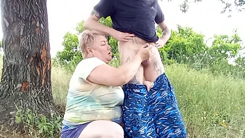 Amateur MILF gives public park handjob and edging session to my cock