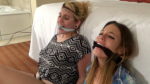 Cleave gag, cleave gagged girl, hostage