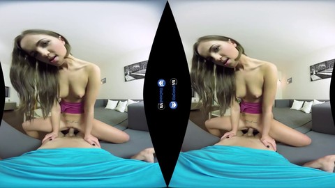 Intense VR experience with step-sister Kristy Black and her natural tits in 3D!