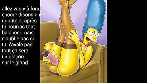 Marge simpson hentai, french joi, cartoon