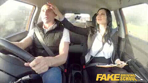 Jasmine Jae gets a surprise from Sterling Cooper at the fake driving school