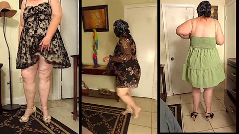 Sexy grandma Jamdown26 shows off her legs in high heels