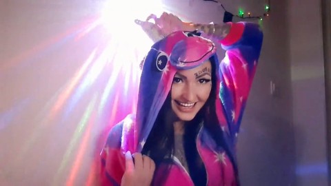 Nika, the dominant mistress in unicorn pajamas, will tease and guide you on how to pleasure yourself today. Follow her hand as she gives you a captivating handjob instruction.