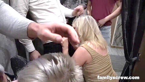 Naughty family indulges in taboo orgy in All In The Family