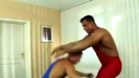 Hot muscle dudes grapple, suck and FUCK in intense gay action!