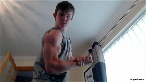 Teen boy flexing muscles, anthony green muscle, verbal teen muscle worship