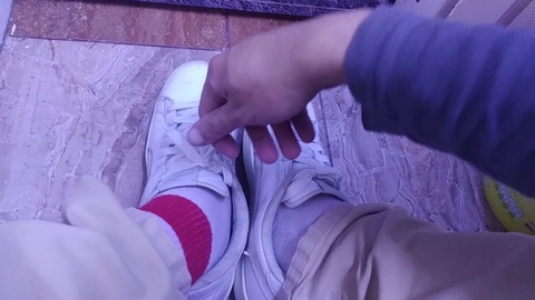 Master feet, white sock, gay feet fetish