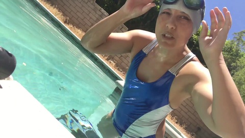 Diver, swimsuit fetish, goggles