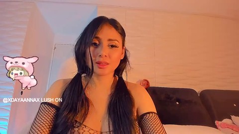 Fake tits, masturbate, latin