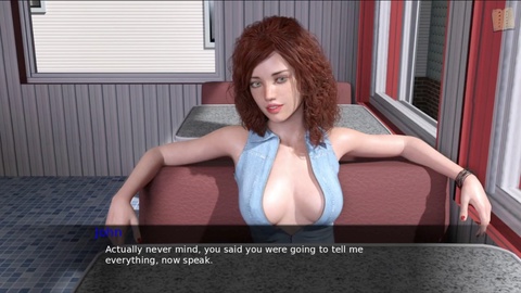 Erotic adventure continues in Pine Falls 2 - the adult visual novel game with big boobs, tight booties and intense gameplay!