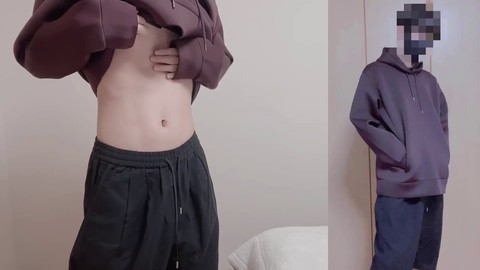 Naughty self-pleasure session of a Japanese university student in everyday attire