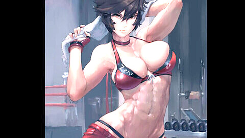 Anime abs, abs, anime muscle
