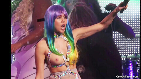 Miley, miley cyrus live, nude stage performance tragedie