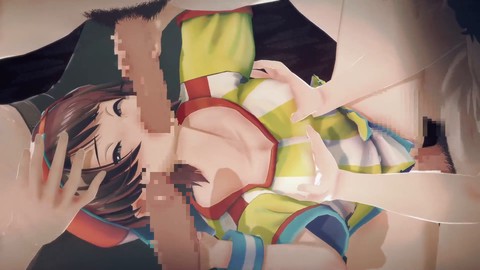 Animazione hentai in 3D di gangbang con ditalino, sega, pompino e sesso