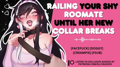 Roommate role play: BJ, ASMR moaning, and intense face fuck session