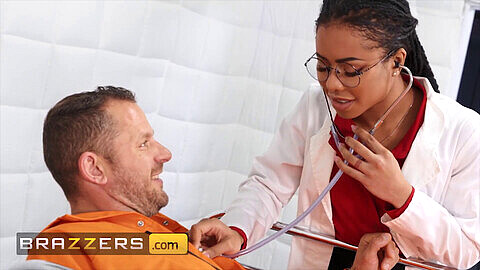 Doctor Kira Noir seduces and fucks her incarcerated patient Scott Nails