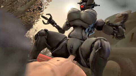 Anal-loving Assaultron robot won't quit until you reach climax...