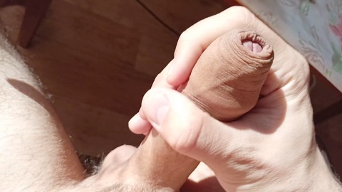 Massive uncircumcised cock shoots multiple loads of cum in an explosive climax