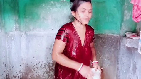 Indian maid gets naughty with couple in wild submissive session