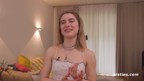 Kinky Alice T loves cream and her glass dildo