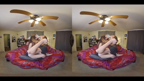 Les testeuses novices en réalité virtuelle - couple nouvellement formé essaie le porno en 3D !