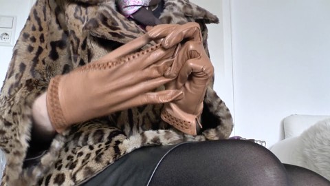 Elegant MILF LadyVictoriaValente with long red nails showcases her natural hand fetish