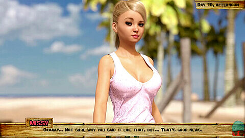 Playing steamy adult game Lewd Island #41 in HD - controlling and seducing my stepdaughter through POV!