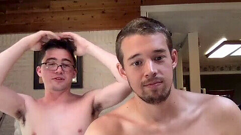 Real brothers twins, massage homemade hidden, experiment