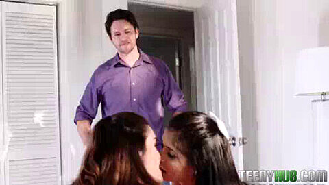 Veronica Valentine and Katya Rodriguez calm the raging step-family lust