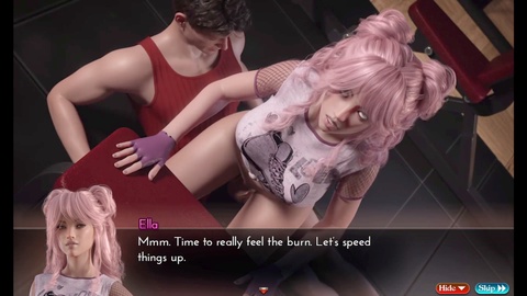 Babe rosa y cachonda es follada en el gimnasio en la décima entrega del espectáculo sexual The Genesis Order - Hentai 3D, Anime, sexo 3D