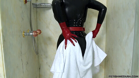 Latex kigurumi doll, handcuffed latex rubber, living doll