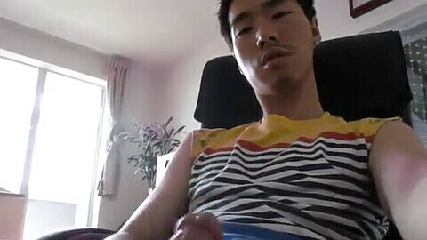 Asian muscle jerk off, chinese popper, chinese