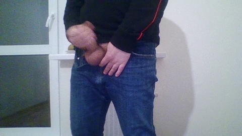 Gay boy wanking, tight jeans, boy jerking off