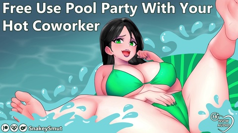 Festa in piscina bollente con la tua sexy collega che lo desidera [Audio erotico] [Preghe lussuriose]