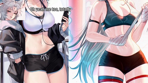 Two futas discover you all alone in the park