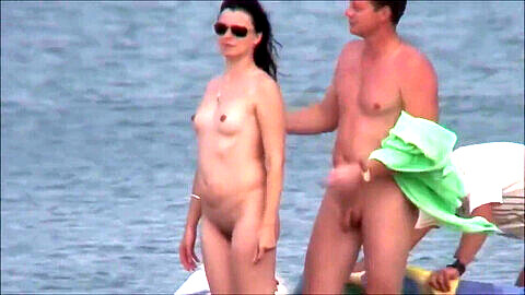 Nude beach, beach, spycam