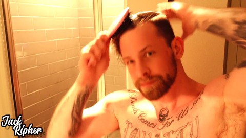 Solo jerkoff, gay tattooed, gay voyeurism