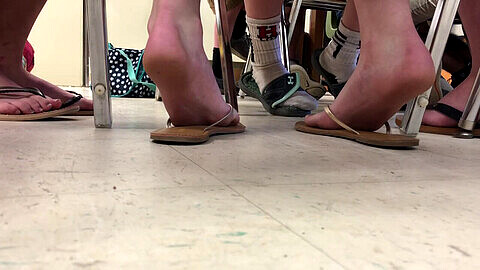 Birkenstock, school feet candid, school feet