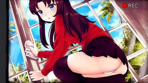 Anime, short skirt, zettai ryouiki
