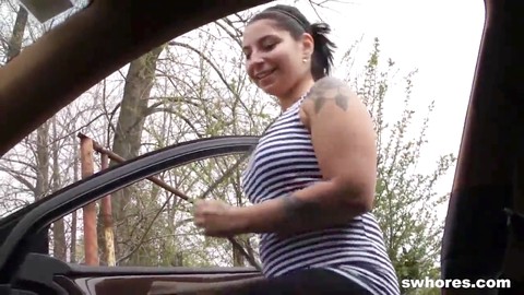 Big tits, pick up, car fuck