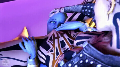 "Blue Starlet" - A steamy lesbian episode in 3D toon form from Mass Effect