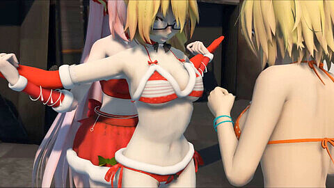 Boobs punched, belly button anime ryona, heroine rumble champion