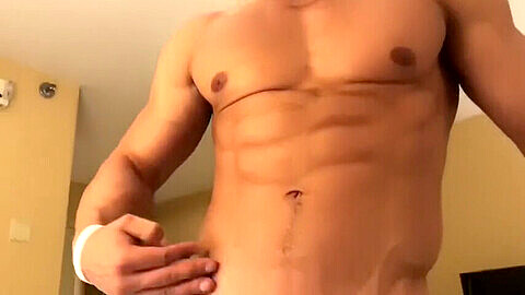 Gay muscle tease, muscle hunk, gay pov