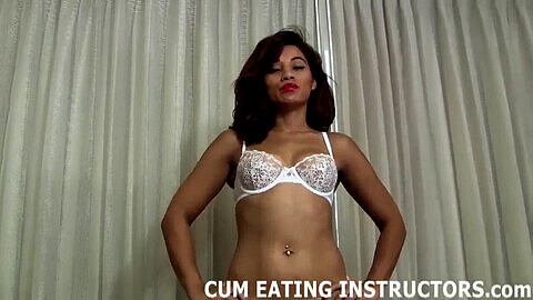 Satisfy your dominatrix by swallowing your own load - CEI instructions