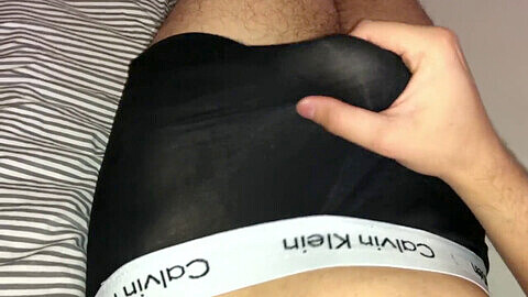 Gay bulge frottage métro, gay cum in underwear, undie cum