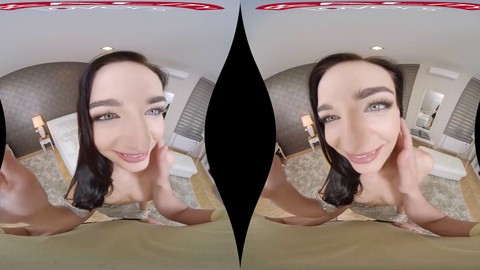 Sensual VR experience with naughty teen Leanne Lace in the bathroom