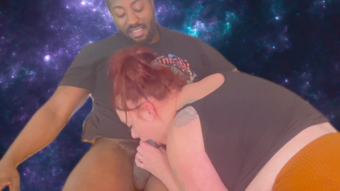 Thick white MILF pornstar takes her colossal booty into outer space