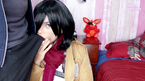Mikasa craves Eren's thick cock and hot load - Attack on Titan cosplay