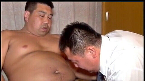 chubby Japanese guy gets pounded hard in queer grizzly session