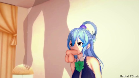 Konosuba: Aqua Gets Drenched In The Living Room